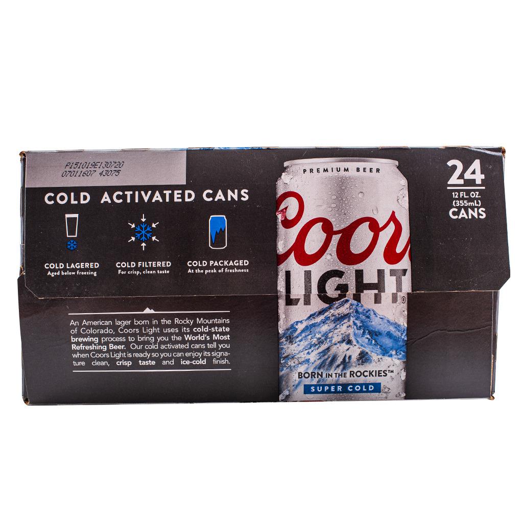 Coors Cerveza Light 24 Unidades / 355 mL / 12 oz