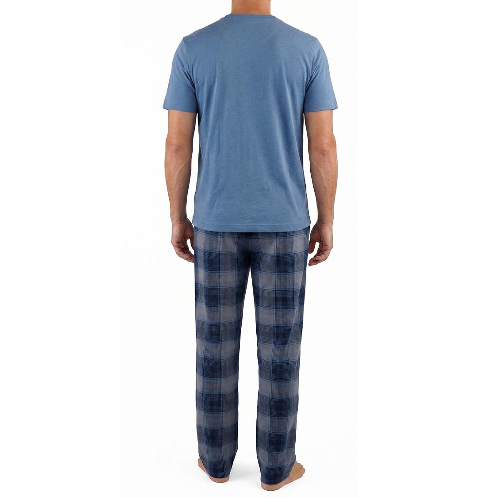 Tailor Vintage Conjunto de Pijama con Camiseta y Pantalón para Hombre 2 Piezas