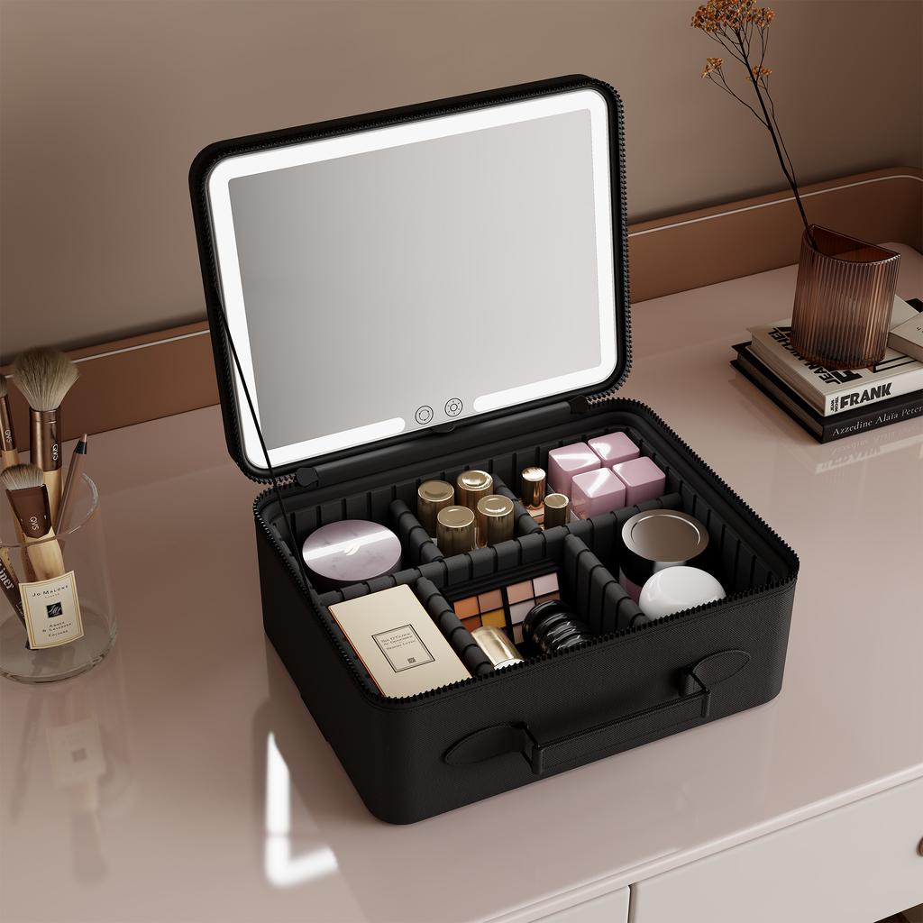 Sheffield Labs Bolsa para Maquillaje con Espejo de Luz LED