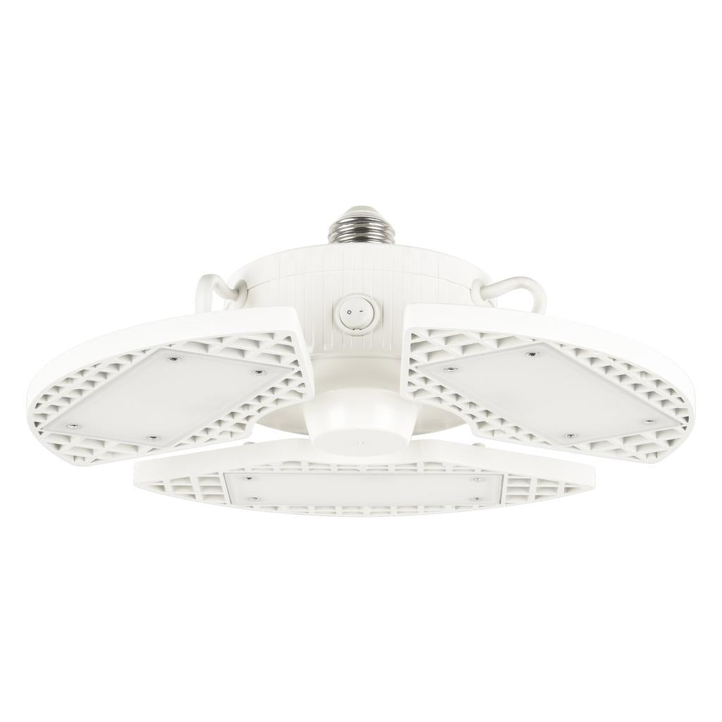 Green Watt Luz LED Blanca de Garaje 3 Cabezas Ajustables