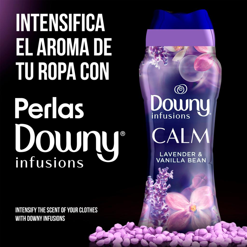 Downy Infusions Calm Perlas de Perfume Intensificadoras de Aroma a Lavanda y Vainilla 963 g / 34 oz