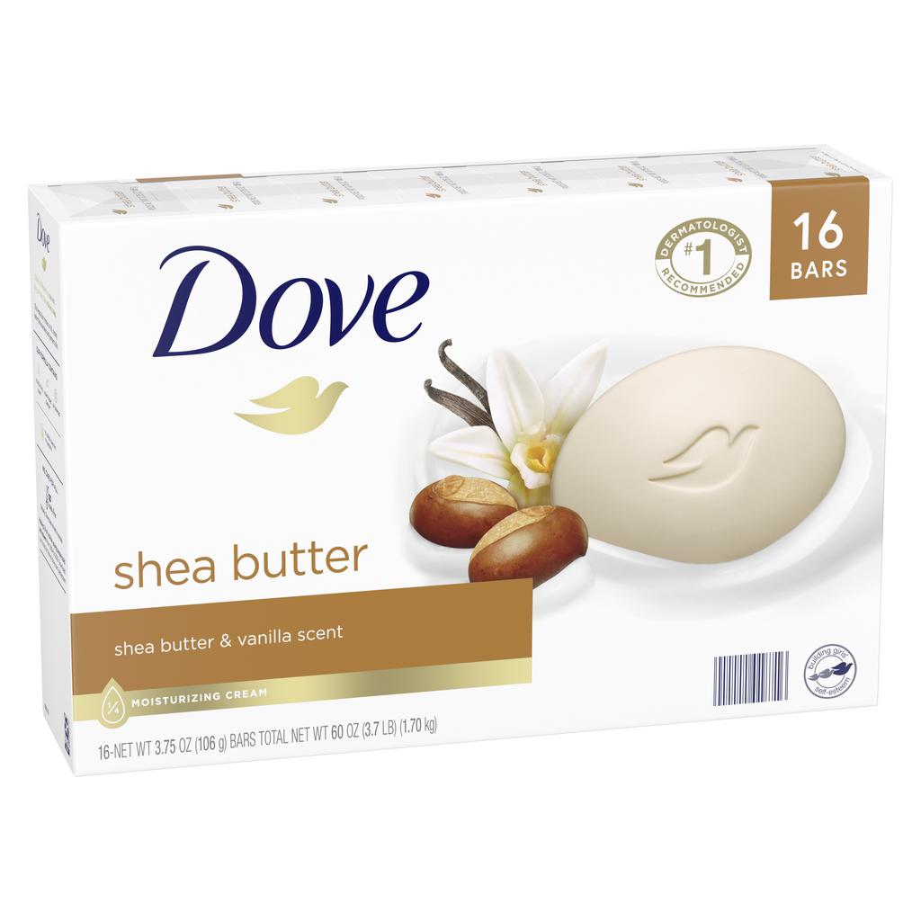 Dove Jabón en Barra con Manteca de Karité 16 Unidades / 106 g / 3.75 oz