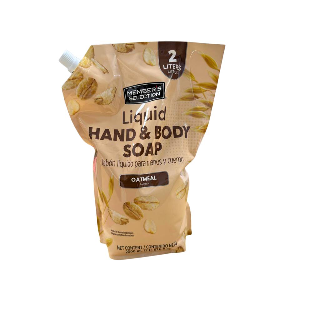 Member´s Selection Jabón Líquido para Manos y Cuerpo Avena 2 L / 67.6 oz