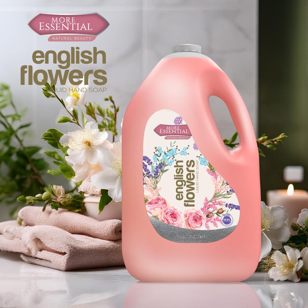 More Essential Jabon Antibacterial Liquido English Flower 5 L
