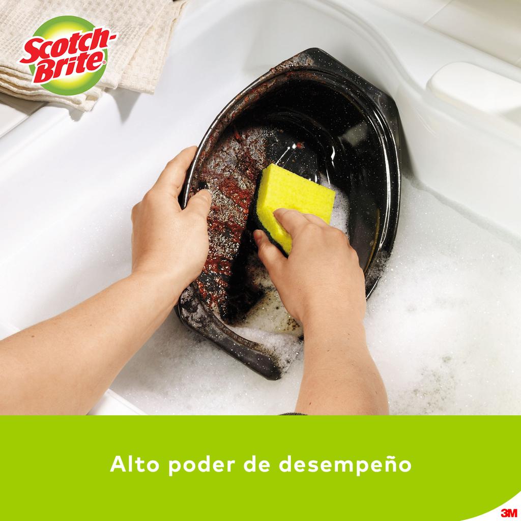 Scotch-Brite Esponja para Limpieza Pesada 6 Unidades