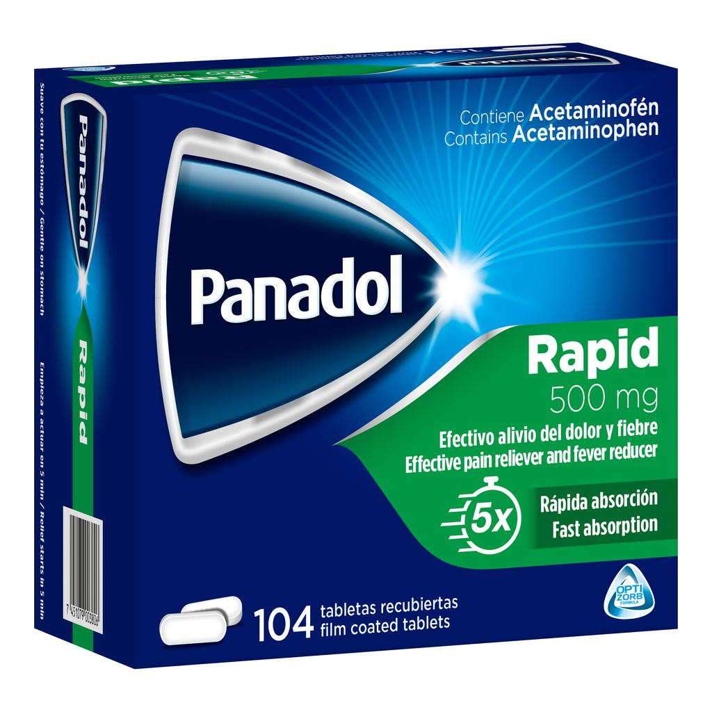 Panadol Rapid Rápida Absorción 104 Tabletas Recubiertas