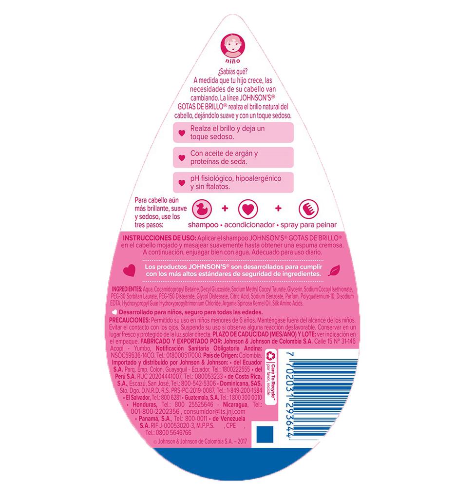 Johnson's Shampoo Gotas de Brillo 1 L / 33.81 oz