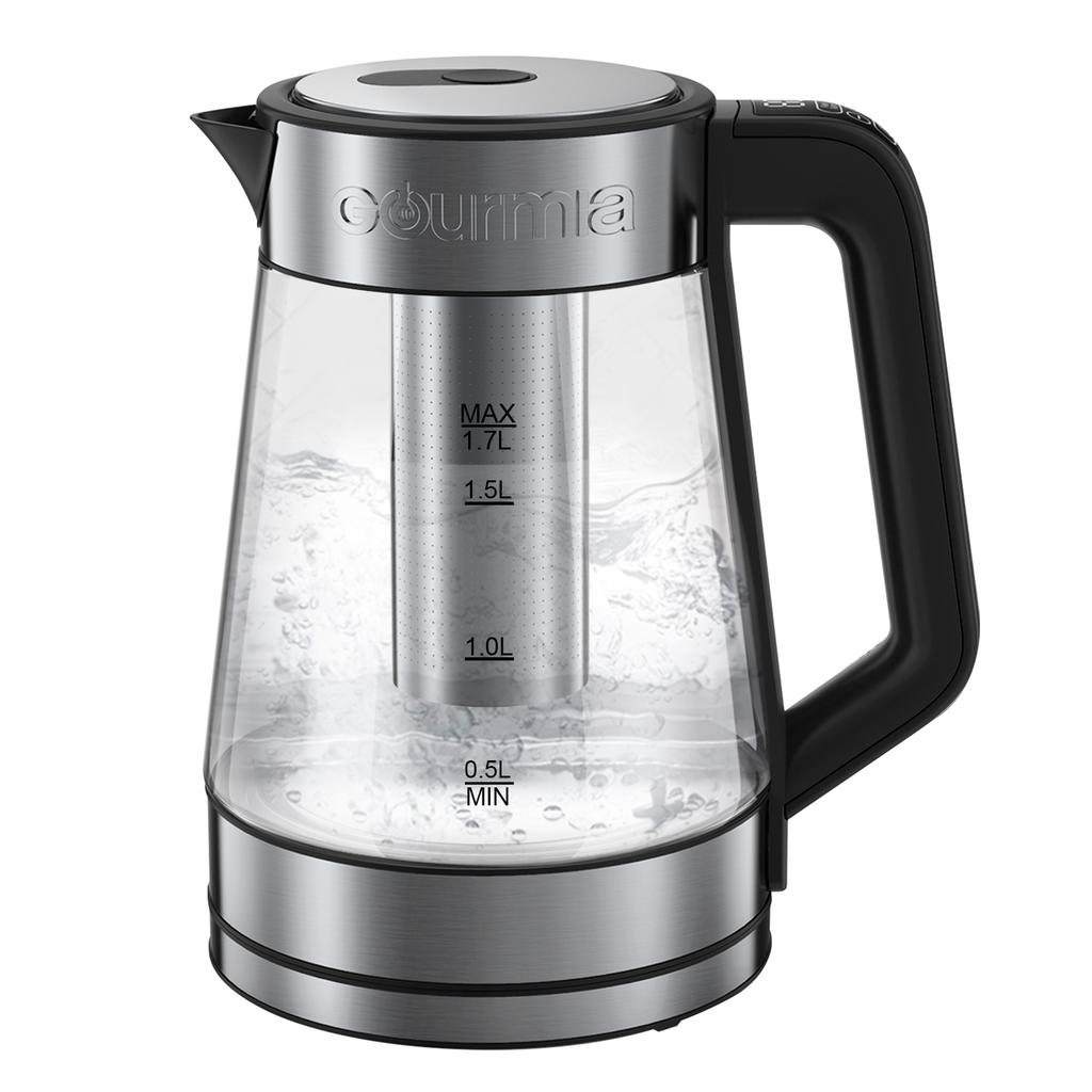 Gourmia Tetera Inalámbrica con Asa y Panel de Control Digital 1.7 L / 57.48 oz