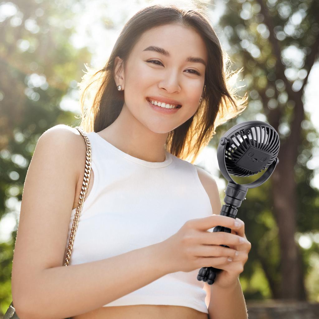 Woozoo Ventilador Personal Portátil Inalámbrico con Trípode Flexible