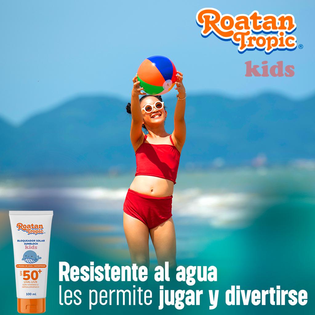 Roatan Tropic Bloqueador Solar SPF 50 Para Niños 2 Unidades / 100 ml