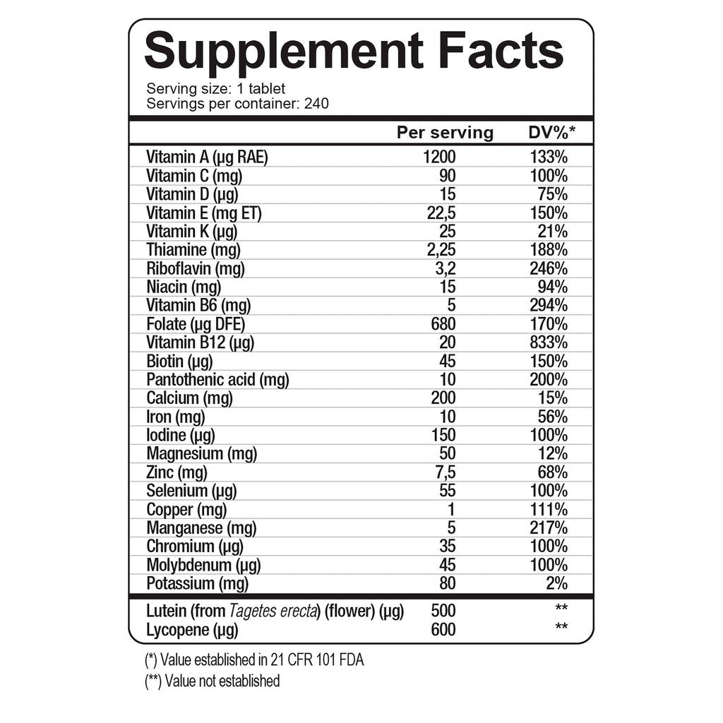 Member's Selection Multivitamínico Diario para Adultos 240 Unidades