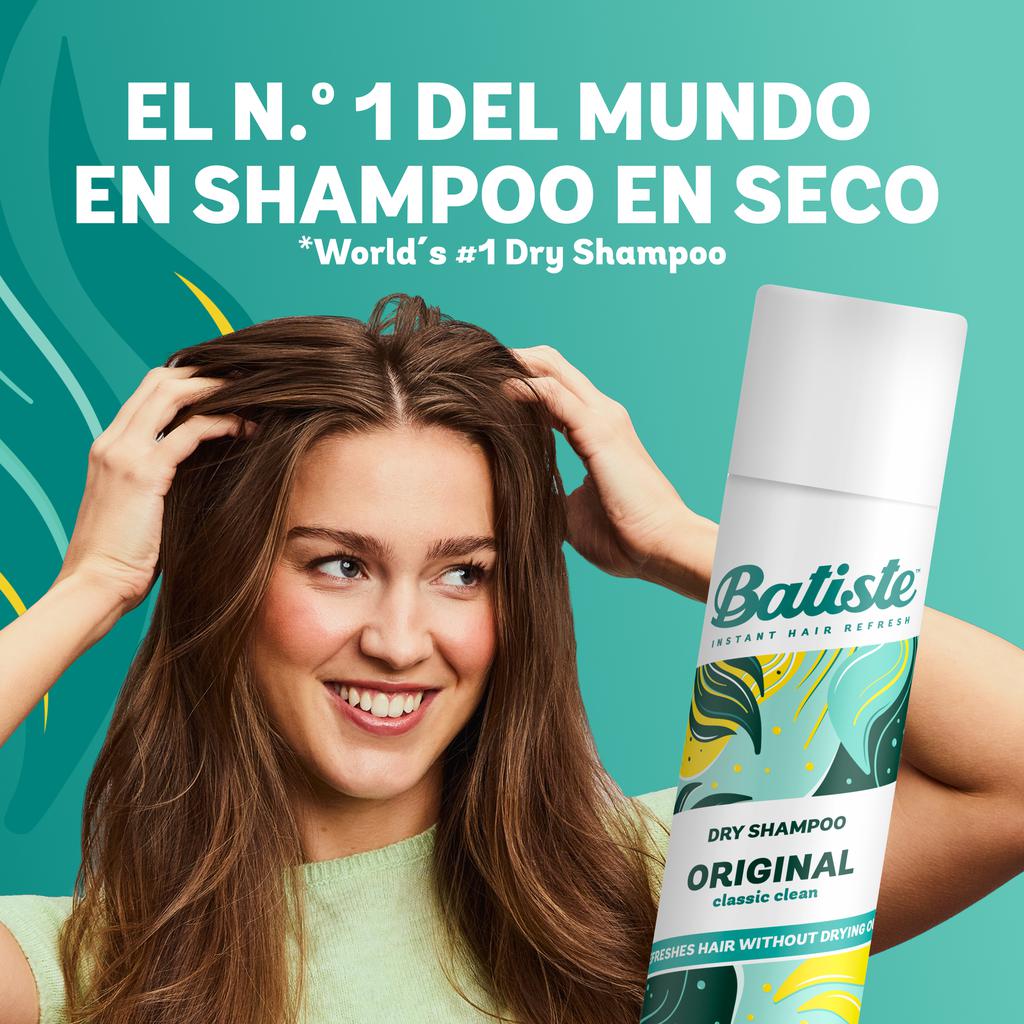 Batiste Shampoo en Seco Original Absorbe Grasa y Aporta Volumen 2 Unidades / 112 mL / 3.81 oz