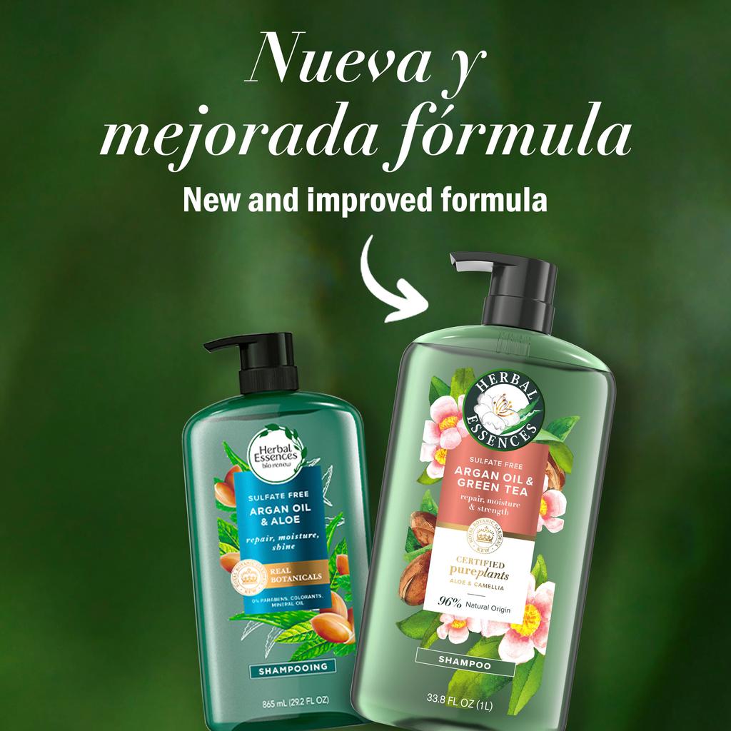 Herbal Essences Shampoo con Aceite de Argán y Té Verde 1 L / 33.8 oz