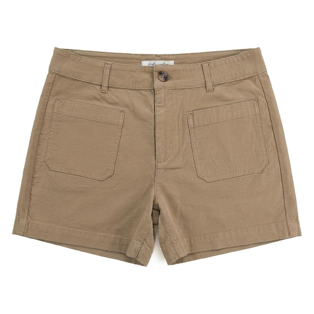 Tailor Vintage Short con Bolsillos y Cintura Elástica para Mujer