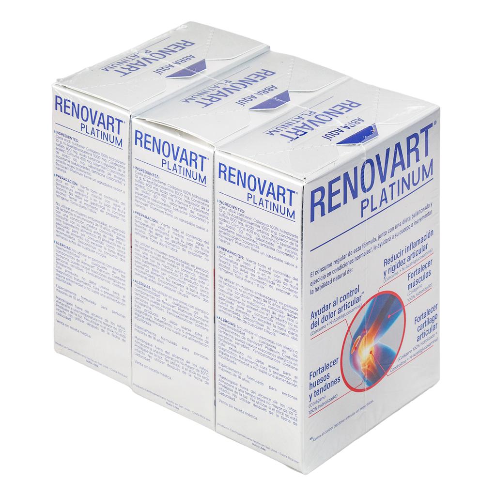 Renovart Platinum Suplemento Alimenticio Sabor a Naranja 3 Unidades / 15 Sobres