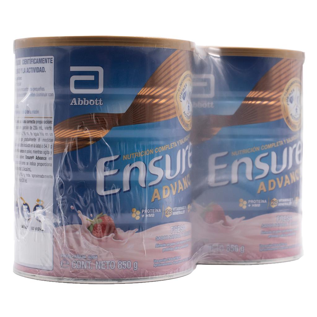Ensure Advance Fresa Suplemento Nutricional 2 Unidades / 850g