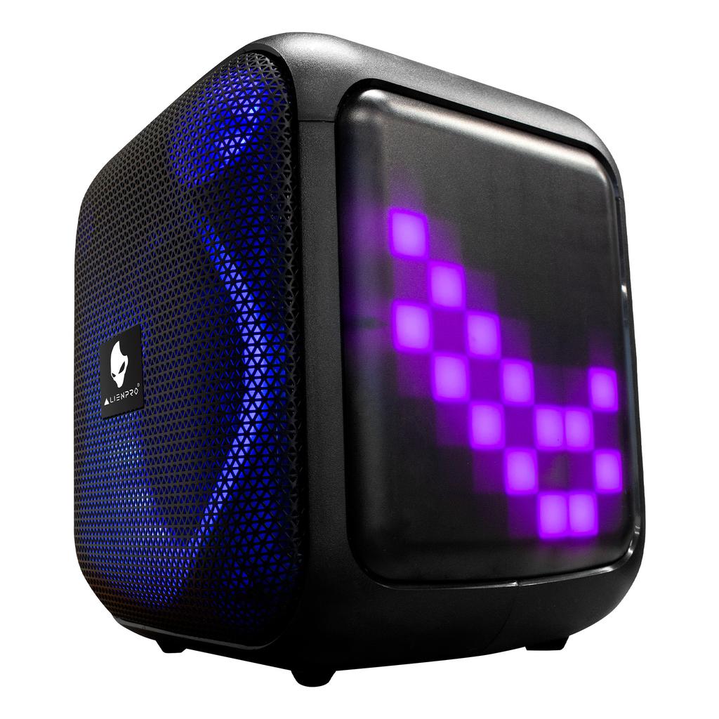 AlienPro Altavoz Portátil Bluetooth con Iluminación LED Cubix