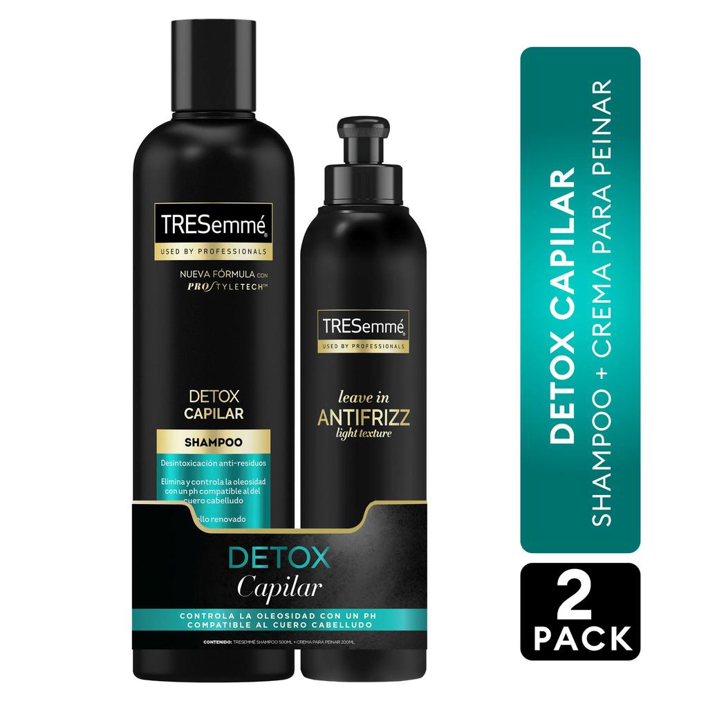Tresemmé Shampoo Detox Capilar 500 mL + Crema para Peinar 200 mL