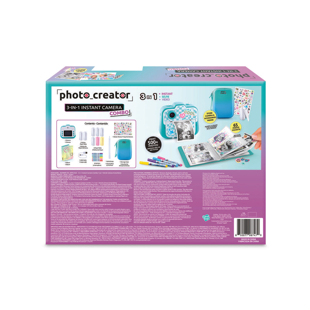 Photo Creator Kit de Cámara Instantánea de Fotos Digitales 3 en 1