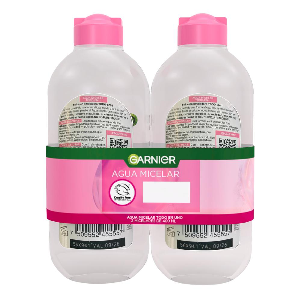 Garnier Agua Micelar Todo en Uno 2 Unidades / 400 mL