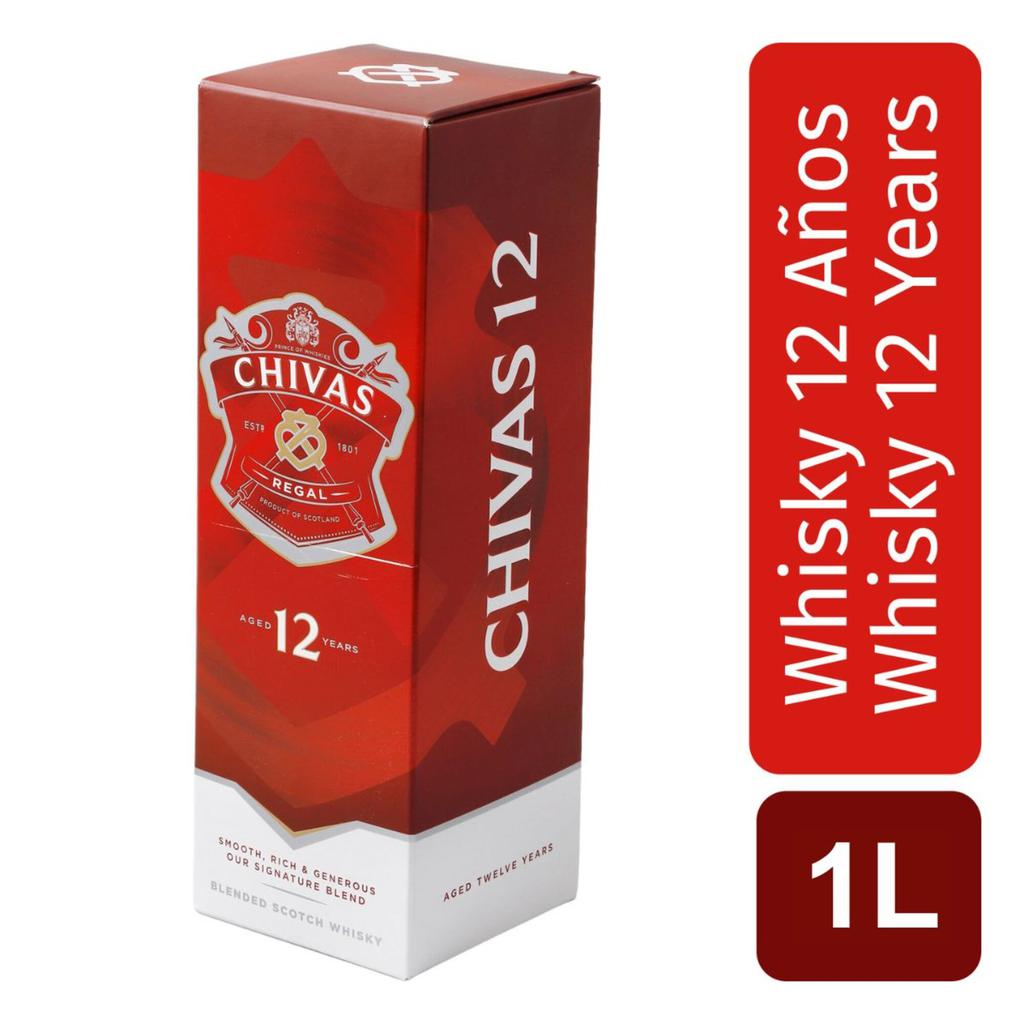 Chivas Regal Whisky Escocés 12 Años 1 L