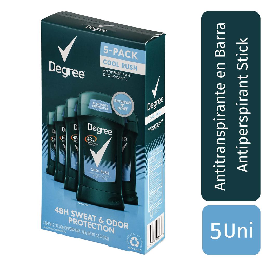 Degree Cool Rush Desodorante 5 Unidades / 76 g / 2.7 oz