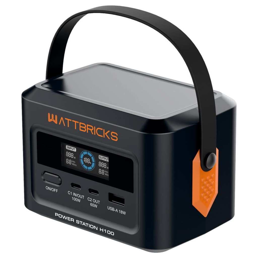 Wattbricks Energy Estación de Energía Portátil 120 W H100B