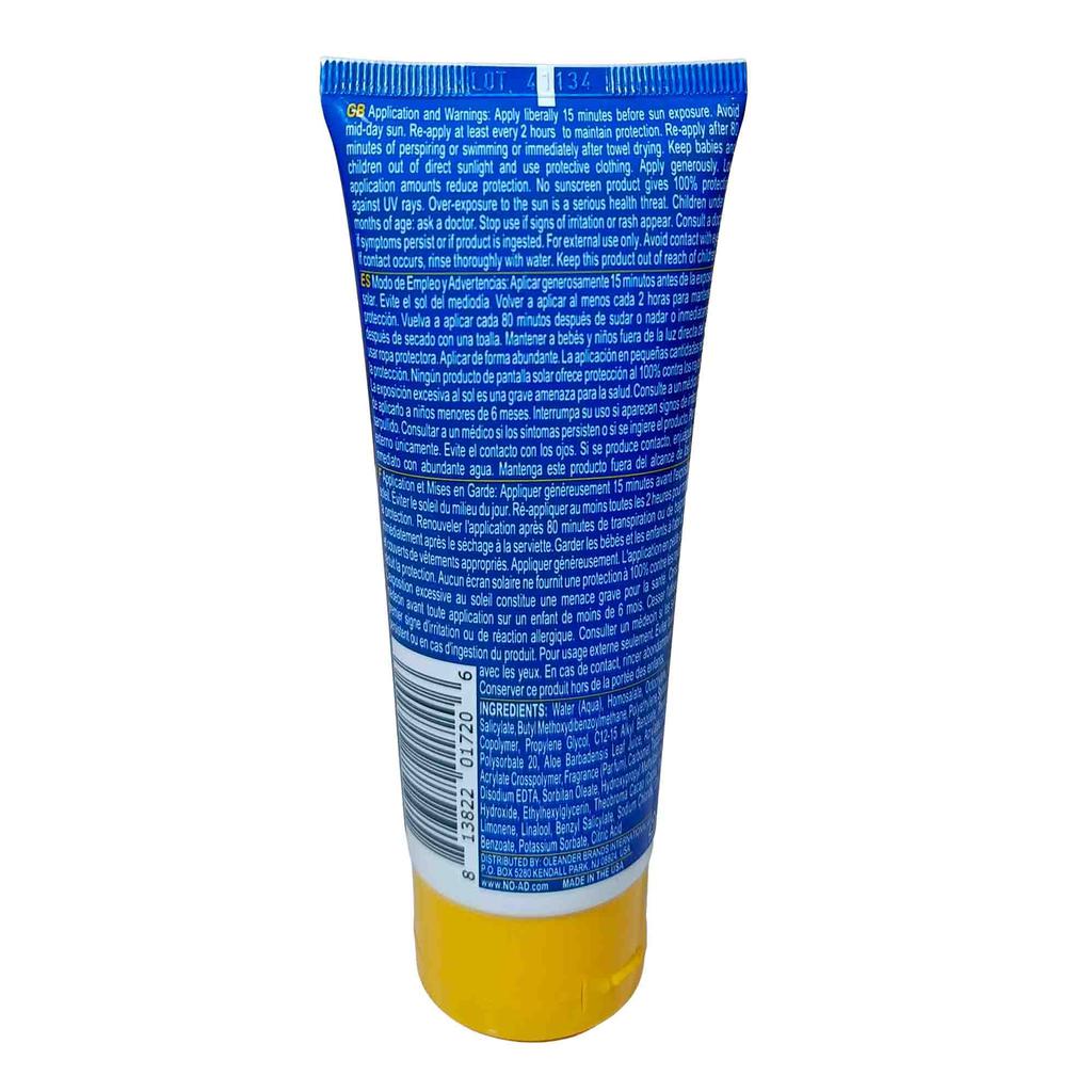 No-Ad Protector Solar SPF 85 Resistente al Agua 89 mL