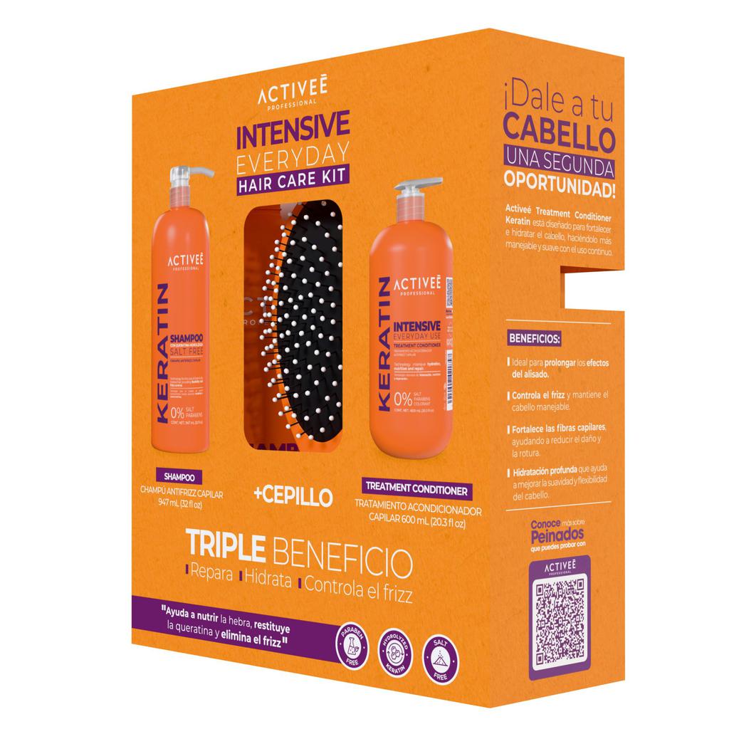 Activeé Shampoo Keratin 947 mL + Tratamiento Acondicionador Keratin Intensive 600 mL