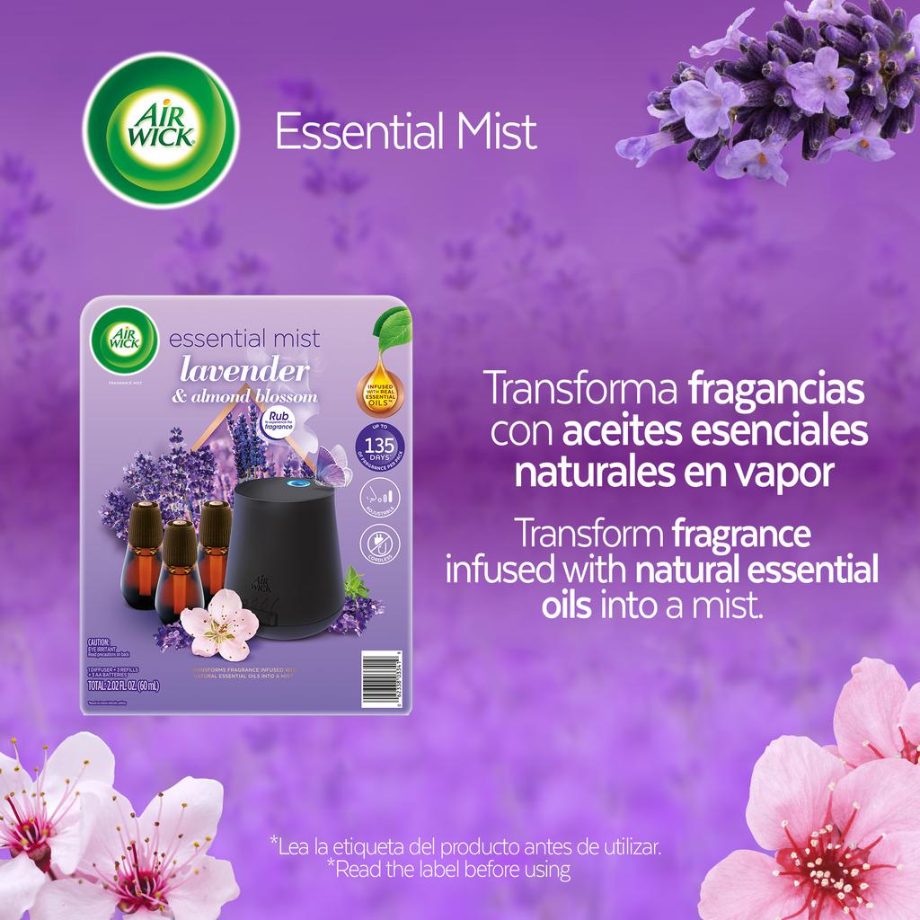Air Wick Essential Mist 1 Difusor + 3 Repuestos 20 mL