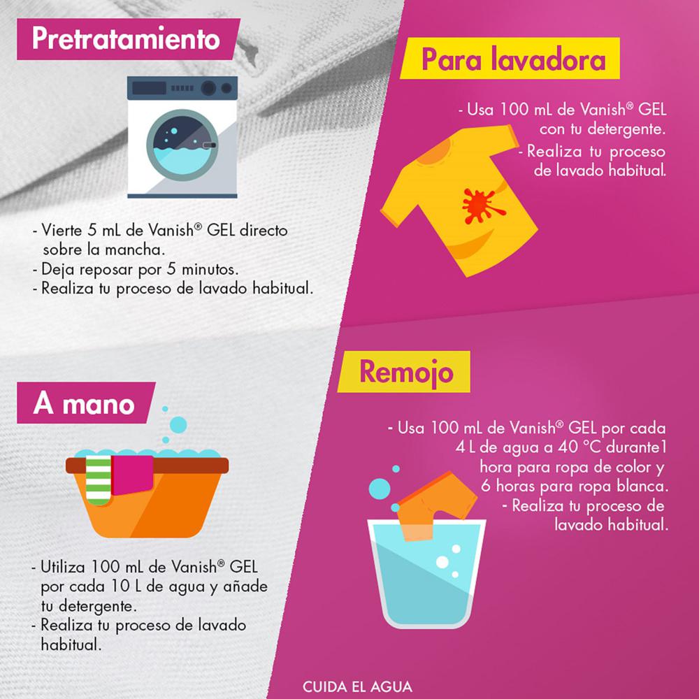 Vanish Removedor de Manchas Líquido Rosa 9 L