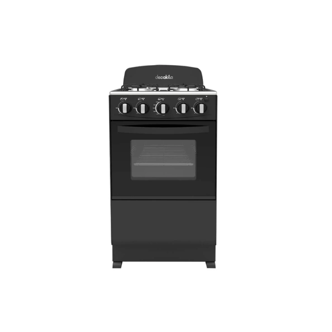 Estufa de gas 4 quemadores 20" decakila kugs003b negro