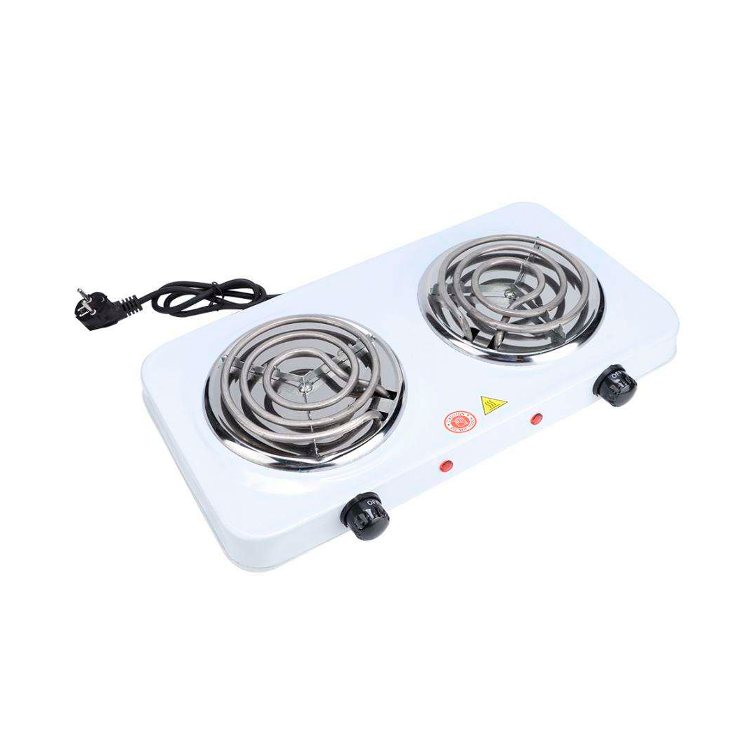 Estufa electrica 2quemadores 2000w h-003l blanco
