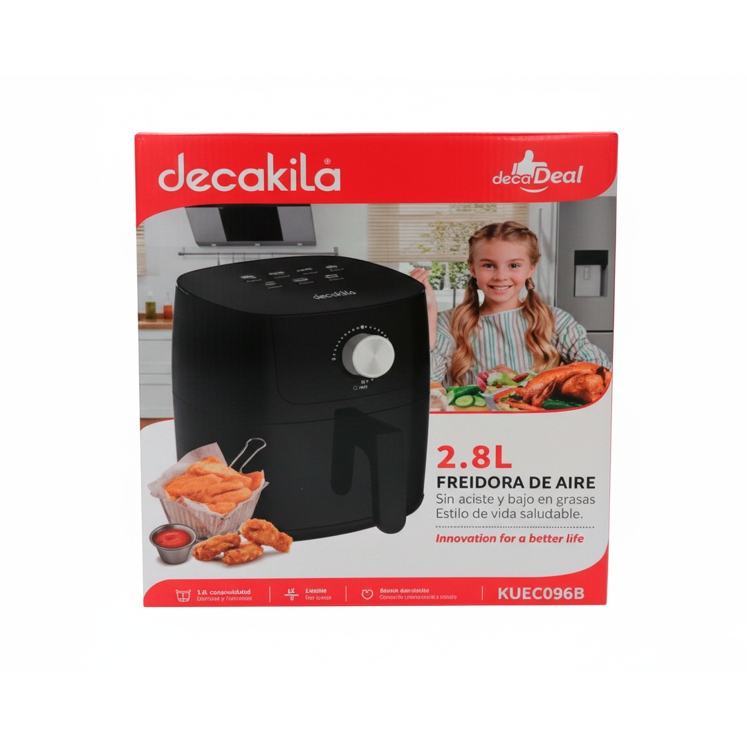 Freidora aire 2.8lt 1400w decakila perilla uec096b