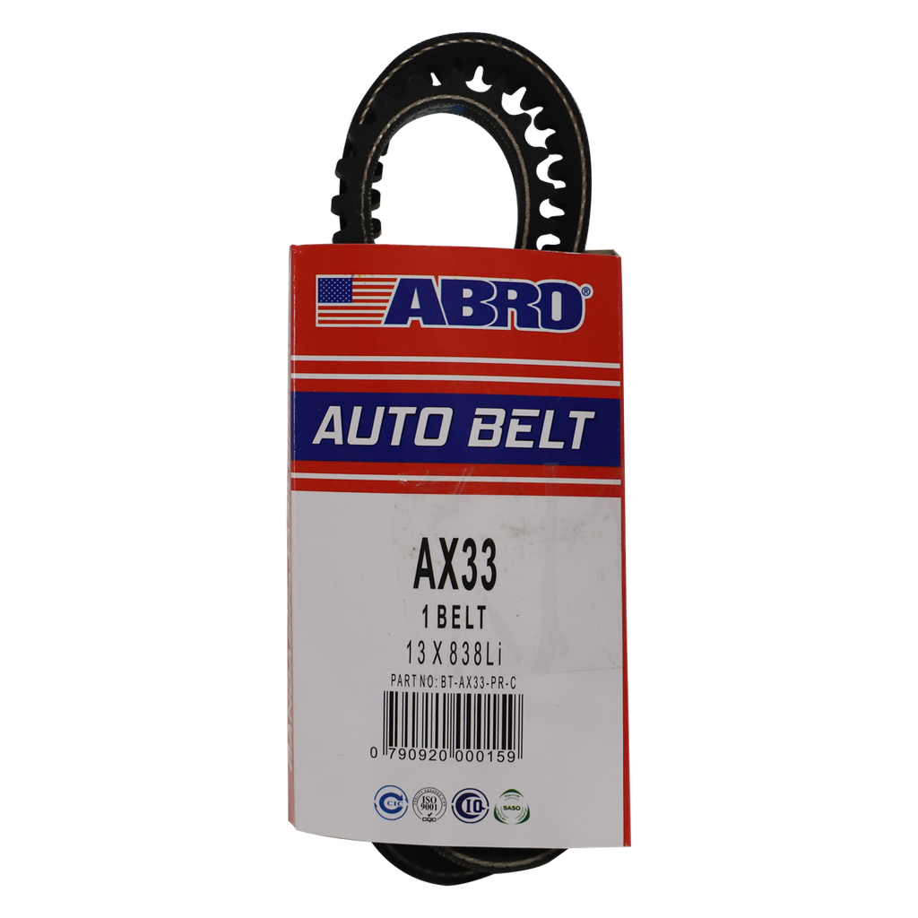 Banda de hule para carro ax-33 dentada abro negra