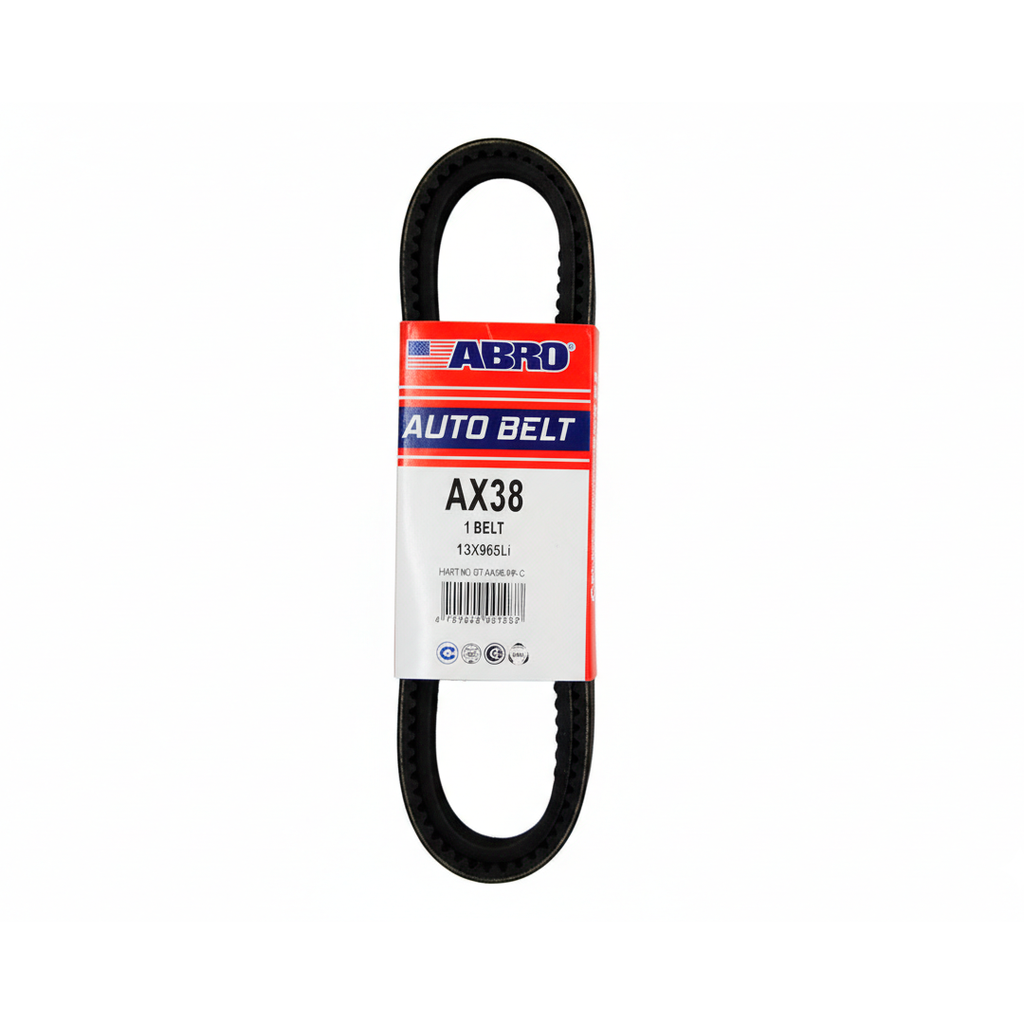 Banda de hule para carro ax-38 dentada abro negra