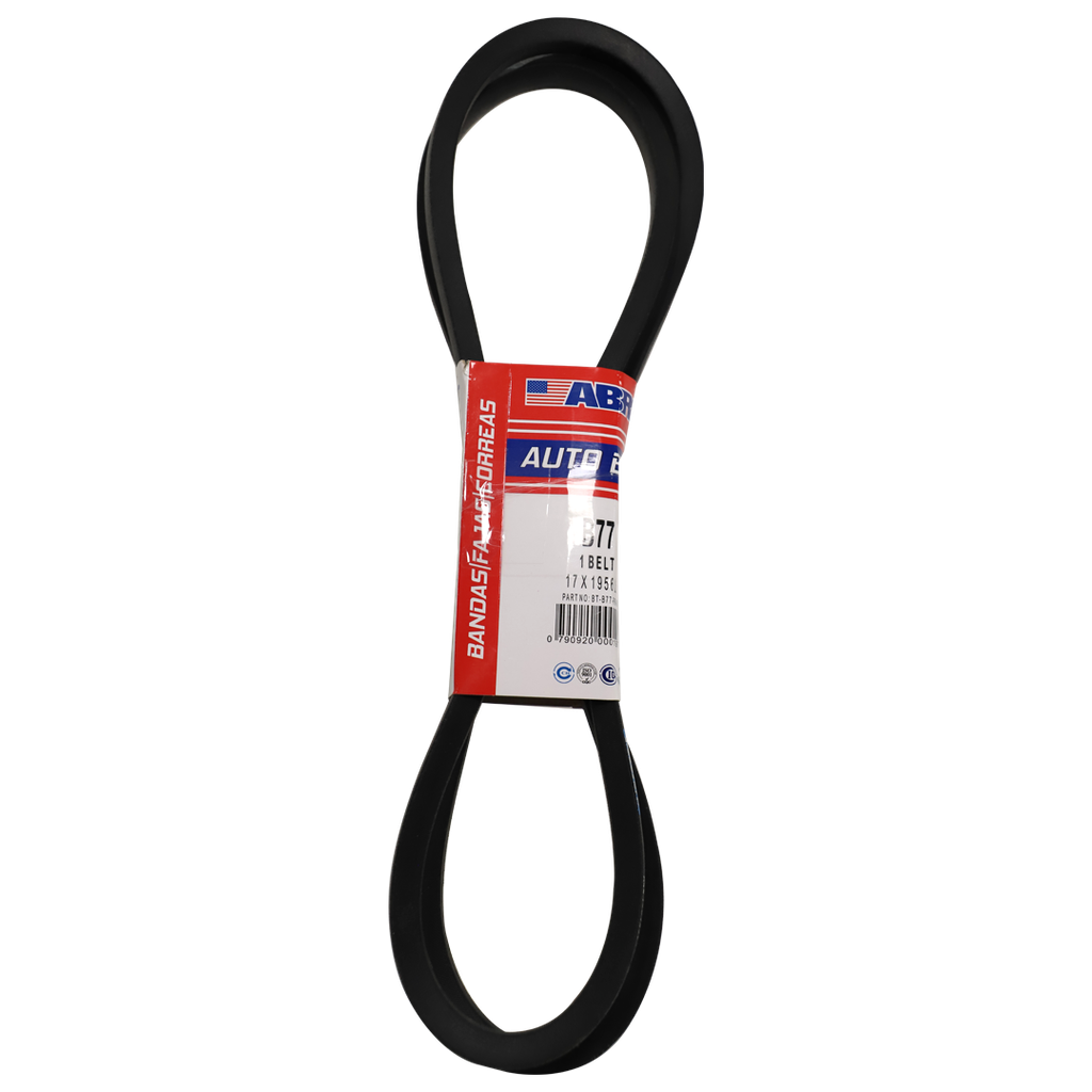 Banda de hule para carro b-77 abro bt-b77-pr-w negra