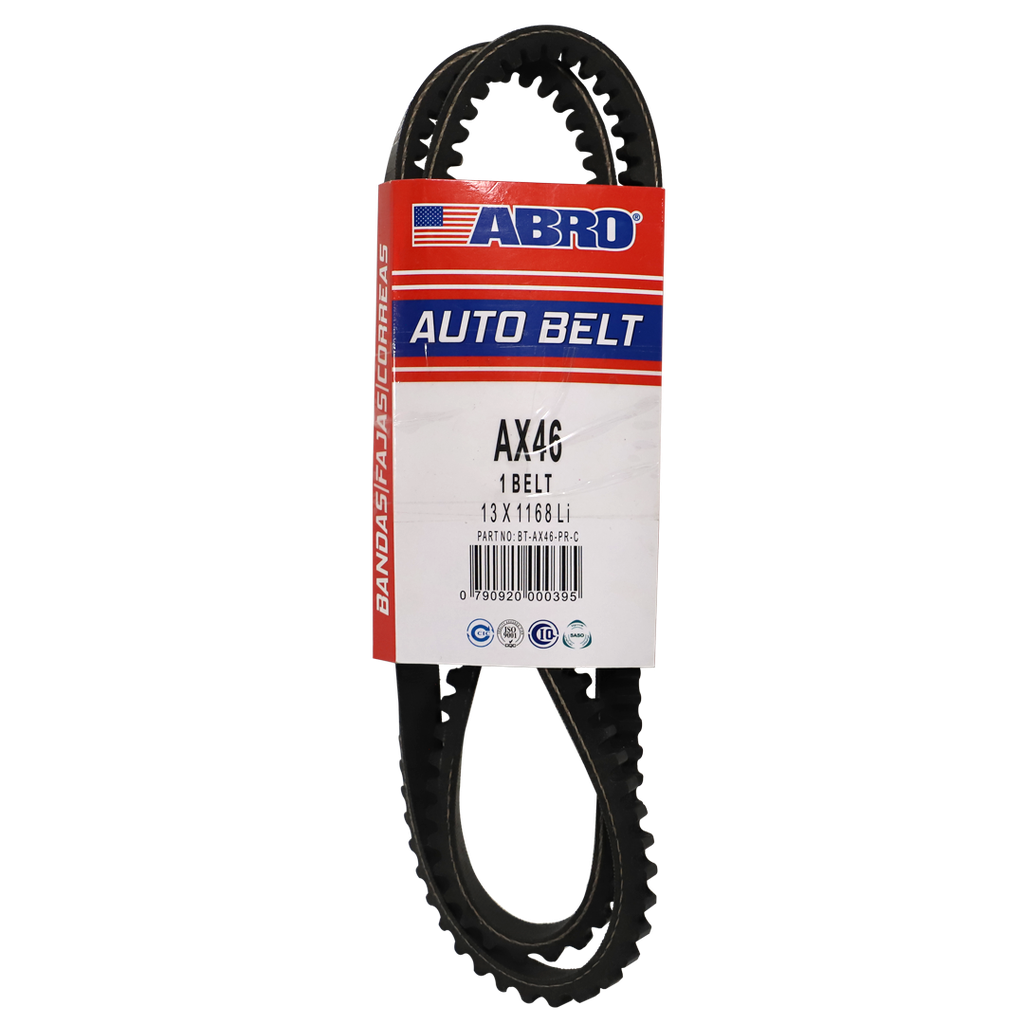 Banda de hule para carro ax-46 dentada abro negra