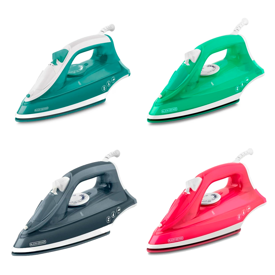 Plancha electrica vapor 1200w b&d irbd352 varios colores