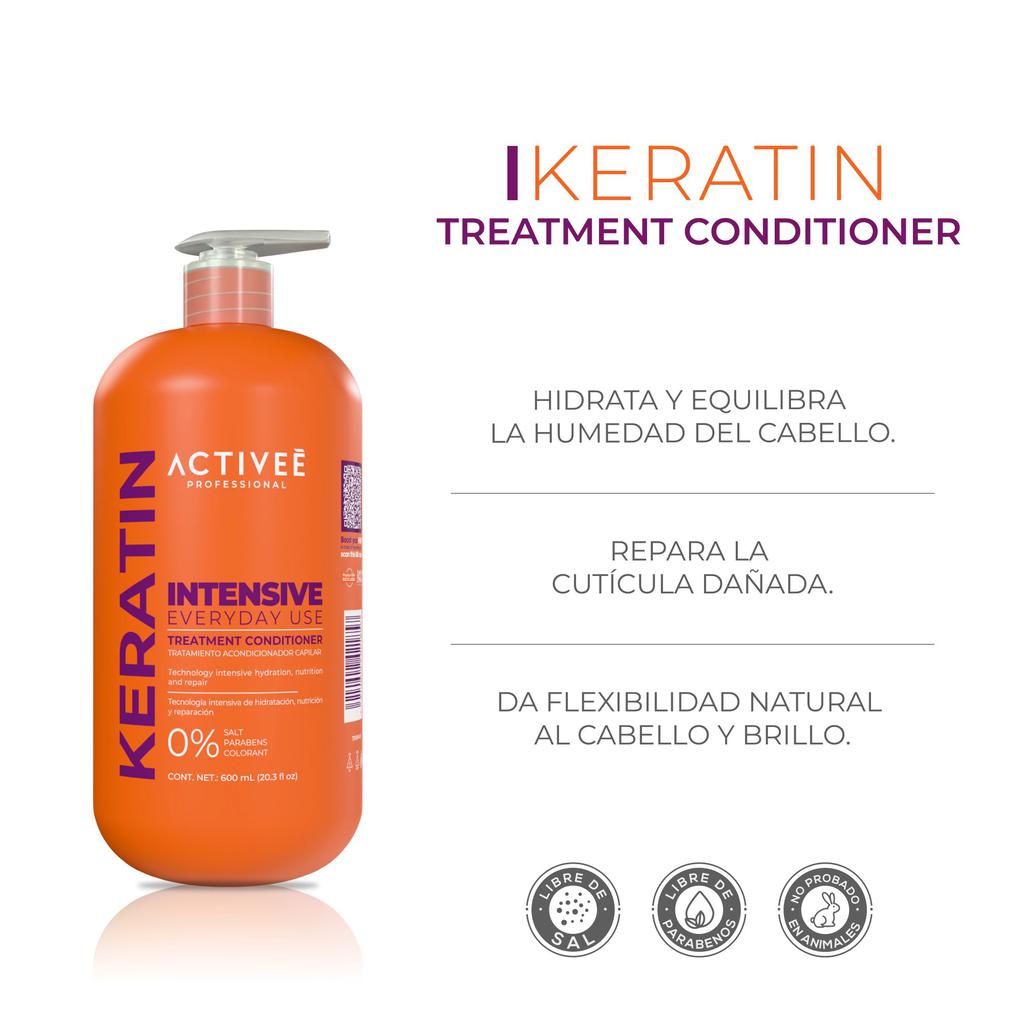 Activeé Shampoo Keratin 947 mL + Tratamiento Acondicionador Keratin Intensive 600 mL