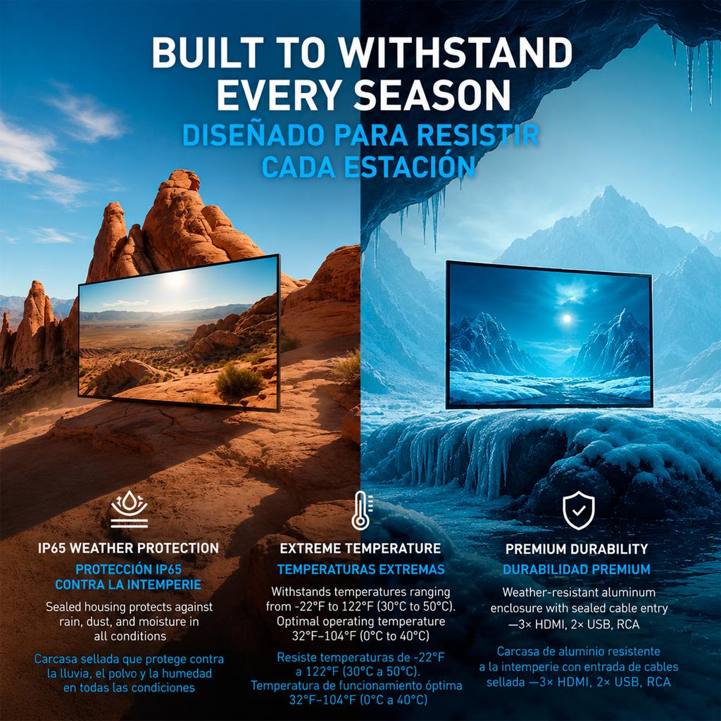 Sonagi 140 cm + Pulgadas Smart WebOs UHD TV para Exteriores S55U1000A1NA