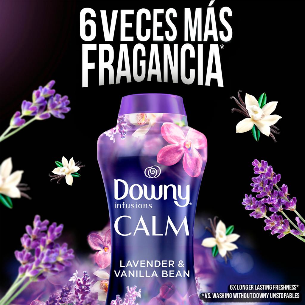 Downy Infusions Calm Perlas de Perfume Intensificadoras de Aroma a Lavanda y Vainilla 963 g / 34 oz