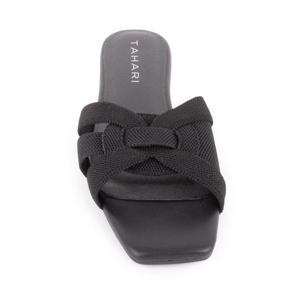 Tahari Sandalias Planas con Empeine Tejido para Mujer