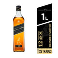 Johnnie Walker Etiqueta Negra 12 Años Botella de Whisky Escocés 1 L