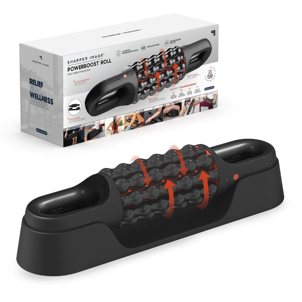 Sharper Image Masajeador Multiárea Powerboost Roll 6 Velocidades