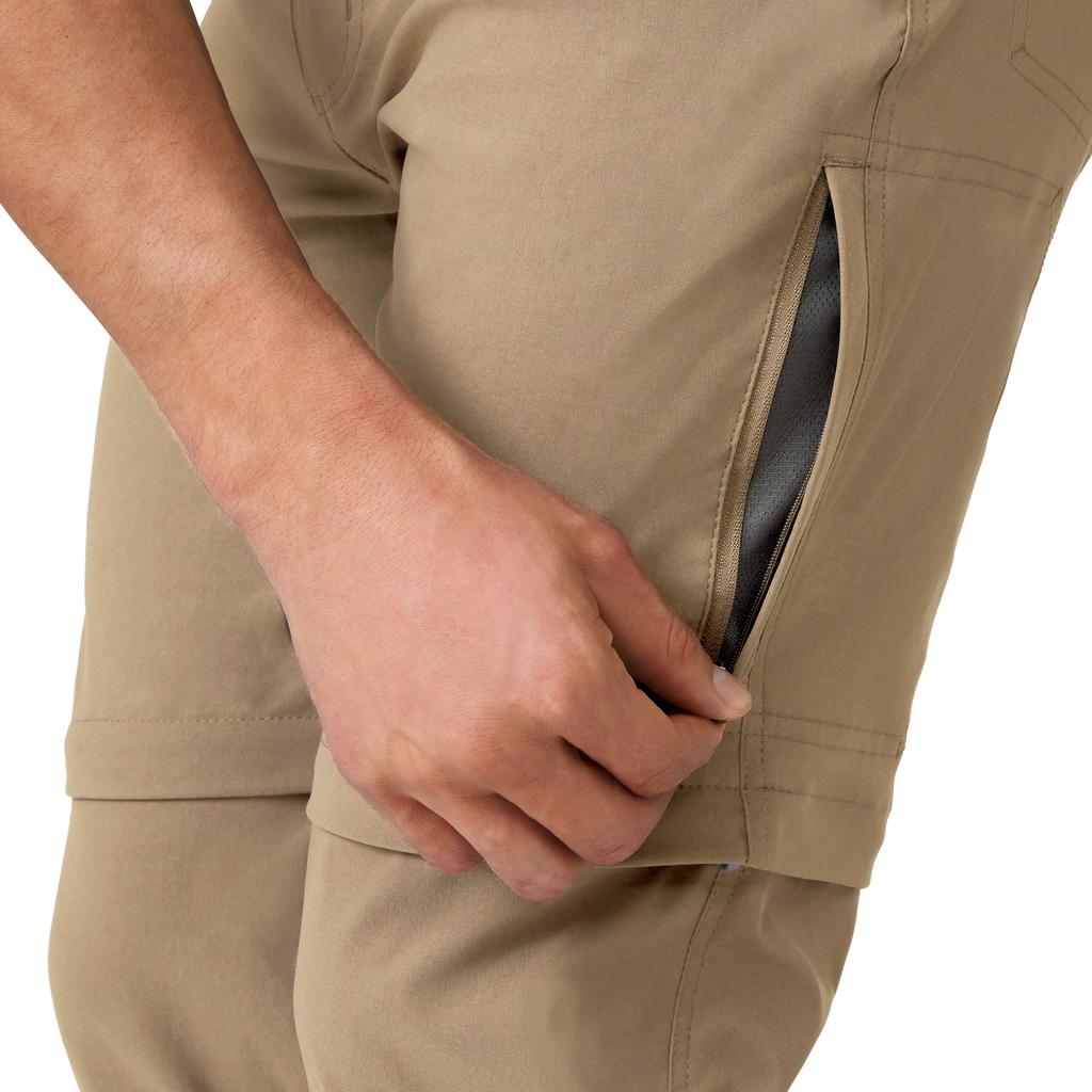 Free Country Pantalón Convertible Color Caqui para Hombre