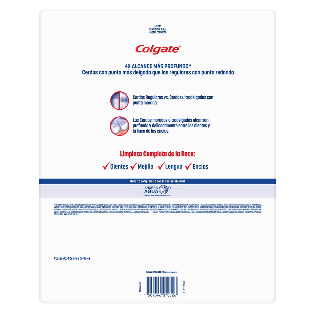 Colgate Total Whitening Cepillo de Dientes 8 Unidades