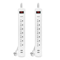 Bytech Protector Contra Sobretensiones con 7 Tomas y 2 Puertos USB 2 Unidades