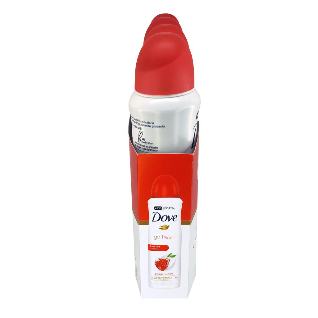 Dove Desodorante Dermo Aclarant Granada y Verbena 4 Unidades / 150 mL / 5.2 oz
