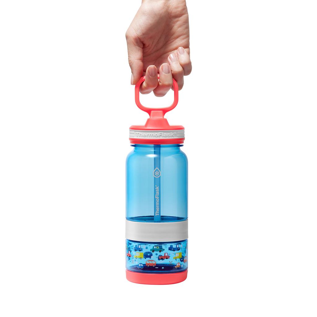 ThermoFlask Botella para Agua con Almacenamiento de Snacks para Niños 2 Unidades / 414 mL / 14 oz